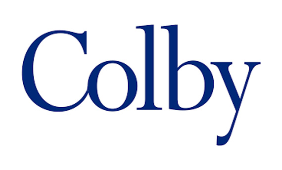 The image displays the word "Colby" in blue serif font on a white background.