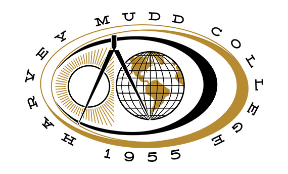 Harvey Mudd College logo featuring a compass, sun, and globe, with the year 1955.