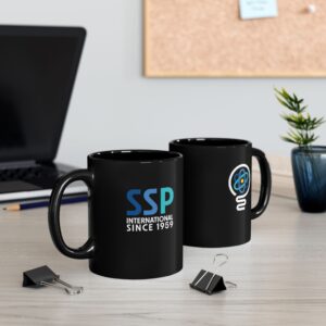 SSPI Since 1959 Lightblub logo Black Coffee Cup (11oz & 15oz)
