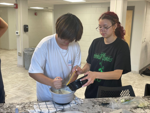A person and person mixing food in a bowl

AI-generated content may be incorrect.