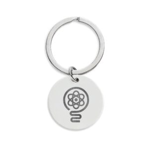 Engraved Stainless Steel Round Keychain — SSP Intl Logo